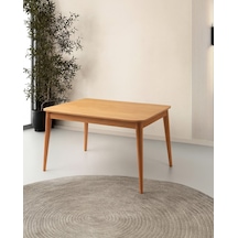 Fidan Ortadan Açılır Büyüyen Yemek Masası Natural 80x130 CM Naturel