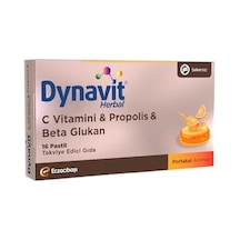 Dynavit Herbal C Vitamini, Propolis & Beta Glukan 16 Pastil - Bağışıklık - C Vit, Propolis, Beta Glukan