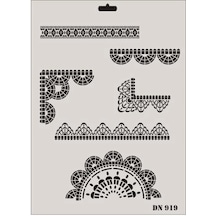 Mey İthalat Rich Dantel Seri Dn-919 Stencil 35x25 Cm Diğer