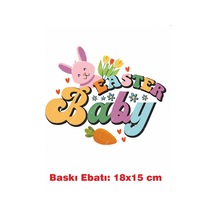 Paskalya Hayvan Temalı Ütü İle Yapışan Tekstil Kumaş Tişört Dtf Baskı 3411