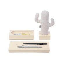 Kayigo Krem Woody Bej Cactus Üçlü Set