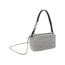 Nas Bag Kadın Çapraz Çanta Black White Diamond Siyahtaşlı Gümüş