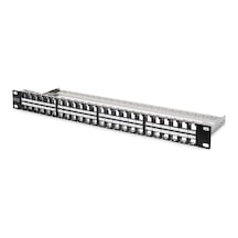 Digitus Dn-91424 48 Port Cat 6A 1U Boş Zırhlı Siyah Patch Panel