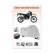 Yamaha Dt 125 R İçin Arka Çanta Ve Kilit Uyumlu Gri Motosiklet Branda, Güvenli