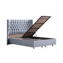 Setaymobilya Baza, Platinium Gri Mdf Baza + Başlık Seti, Setay Mobilya