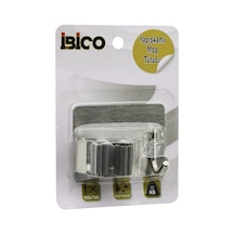 İbico İ13-066 2'si 1 Arada Metal Mop Sap Tutucu Ve Askı Yapışkanlı Montaj, Metal Plaka 10kg- 12'li Paket
