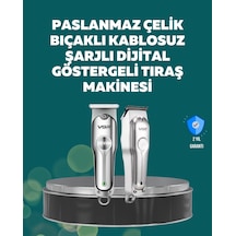 Profesyonel Saç Ve Sakal Kesme Makinesi - Şarjlı, Sessiz Motor, Ayarlanabilir Tarak