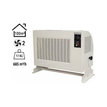 Pro 9.000w Trifaze Elektrikli Fanlı Isıtıcı Krem