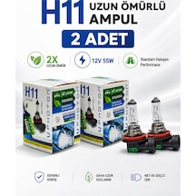 H11 12v 55w Uzun Ömürlü Halojen Ampul 2 Adet Sis Farı Ve Far Ampulü