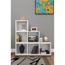 Yvz Home Neptün-1 Kitaplık Beyaz