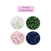 Dökme Cam Kum Boncuk Büyük Boy 6/0 4 Mm - 4 Renk - Toplam 80 Gram - Bnc408 Diğer