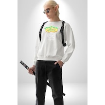 Beyin Gülüşü Unisex Beyaz Sweatshirt Beyaz