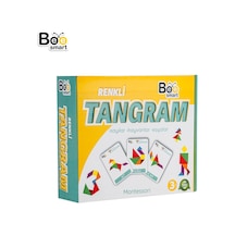 2 Adet Bee Smart Ahşap Renkli Tangram Oyunu