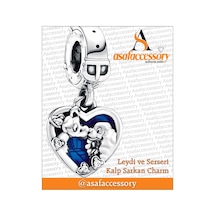 Leydi Ve Serseri Charm Kalpli Sallantılı Asafaccessory Mavi