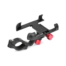 Vkemall Güçlü Alüminyum Alaşımlı Bisiklet Telefon Tutucu Bisiklet Motosiklet T Vc Siyah