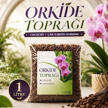 1 Litre - Orkide Toprağı - Cococips Ve Çam Kabuğu Karışımı Profesyonel Orkide Toprak Karışımı 0