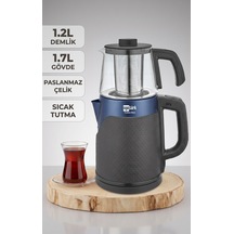 Egetürk ECM-117 Coverlı 1.7 LT Cam Demlik Elektrikli Çay Makinesi