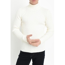 Efor Tr 814 Slim Fit Ekru Balıkçı Triko Ekru