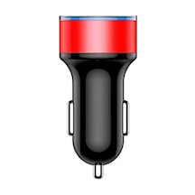Ulzyvf Usb Soketi Sigara Şarj Portlu Lcd Ekran Cihazı Çift Çakmak Araç 3.1a 2 12-24v Gy