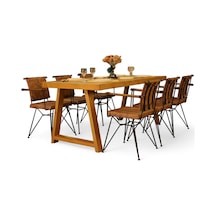 Neiwel Riza Doğal Ahşap Mutfak Ve Yemek Masası-70-140 Açık Ceviz