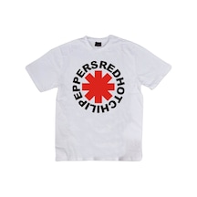 Stoned&Fame Red Hot Chili Peppers Baskılı Unisex %100 Pamuk T-shirt Beyaz