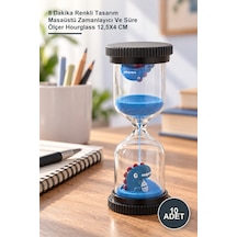 10 Adet Kum Saati 5 Dakika Renkli Tasarım Masaüstü Zamanlayıcı Ve Süre Ölçer Hourglass 12,5x4 Cm