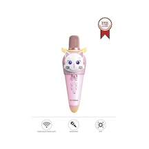 Torima KIDMIC02 Pembe Kedi Figürlü Şarjlı Bt Karaoke Mikrofon Ve Hoparlör 5W Kablosuz Mikrofon