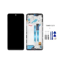 Tkgz - Xiaomi Redmi Note 11 Pro Uyumlu Lcd Ekran Dokunmatik Servis Çıtalı + Tamir Seti