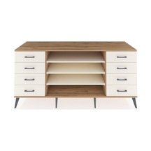 Kronos Konsol 3 Raflı 8 Çekmeceli 176x59x83 Çam-aytaşı/aytaşı Aytaşı/aytaşı