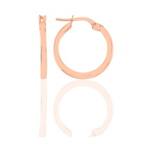 Gümüş Rose 20 Mm Şarnel Halka Küpe