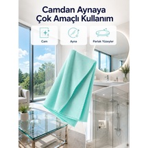 40x60 Mikrofiber Cam Temizlik Bezi İz Ve Tüy Bırakmayan Profesyonel Cam Silme Bezi