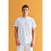 Tarzsokak Erkek Oversize Comfort Kısa Kollu Beyaz