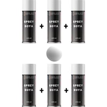 6 Adet Ral 9010 Mat Beyaz Sprey Boya 400 Ml.