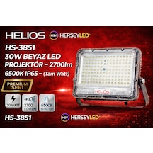 Helıos Hs-3851 30w Beyaz Led Projektör Ip65 Tam Watt Beyaz Işık