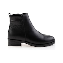 Siyah Hakiki Deri Kadın Bot & Bootie K02286011103 Siyah