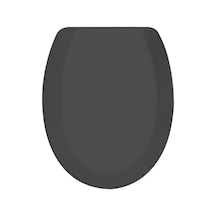 Rona Siyah Tisa Thermoplast Standart Klozet Kapağı (Üstten Monte)