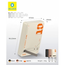 Pd 20w 10000 Mah Mf Magsafe Wireless Kablosuz Stand Özellikli Type-c To Type-c Powerbank Şarj Aleti Pembe
