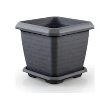 Ucuzzavm Hisar Kare Saksı 44 Lt Gri