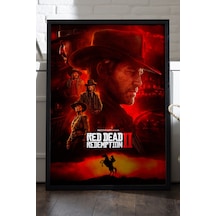 Red Dead Redemption 2 Siyah Ahşap Çerçeveli Poster, Dekoratif Oyun Duvar Tablosu