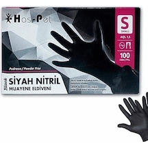 HasPet Pudrasız Eldiven Siyah 100'lü S