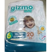 Gizmo Baby Bebek Bezi 6 Numara Extra Large 20 Adet