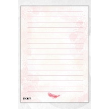 A5 Bloknot Çizgili Defter - 50 Yaprak - Memopad - Notepad - Not Defteri - Not Kağıdı Pembe Pembe