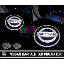 Nissan Araçlar İçin Pilli Yapıştırmalı Kapı Altı Led Logo N11.2570