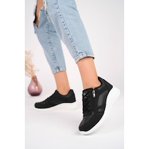Muggo Asia Garantili Kadın Ortopedik Günlük Bağcıklı Yandan Fermuarlı Rahat Sneaker Spor Ayakkabı 001