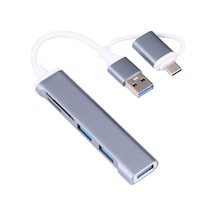 Type-c Usb 3.0 Sd Tf Kart Okuyucu 3x Usb 3.0 Hub Çevirici A807
