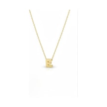 Çgk Çiğdem Gürel Kuyumculuk Minimal E Harf Kolye Gold