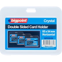 Bigpoint Çift Taraflı Kart Kabı Kristal Yatay Şeffaf 85x54mm X 10 Adet
