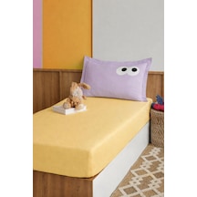 Eponj Home Pes Lastikli Çarşaf Seti Tek Kişilik Funny Düzboya Sarı-lila Sarı