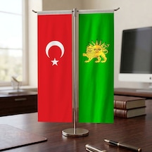 Safavi Devleti Bayrağı Ve Türkiye Bayrağı Kırlangıç T Tipi Masa Bayrak Takımı Diğer