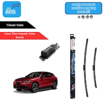 Alfa Romeo Stelvio Uyumlu 2017-2024 Bosch Aerotwin Araca Özel Ön Silecek Takımı 650-450mm